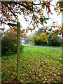 Footpath sign by Stonehill Road