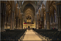 SK9771 : Lincoln Cathedral nave by J.Hannan-Briggs