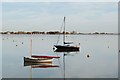 Boats just lifted off by the rising tide, River Blackwater