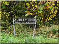 TM1481 : Audley End sign by Geographer