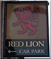 Sign for the Red Lion, Longton