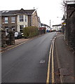 Lower end of a long steep hill in Pontypridd