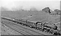 Up express on WCML south of Preston near Ribble Sidings, Penwortham 1957