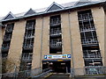 Entrance to Catherine Street multi-storey car park, Pontypridd