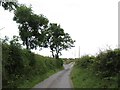 Approaching a junction with a private farm road on the Goward Road