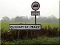 TM2184 : Pulham St. Mary Village Name sign by Geographer