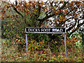 TM2088 : Ducks Foot Road sign by Geographer