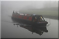 Narrowboat on a foggy morn