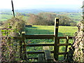 Stile to diverging footpaths, near Llanishen