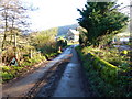 Road from the bridge over the brook at Lanvair, near Llanishen