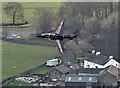 A low flying RAF jet over Bridge End Farm