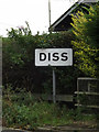 TM1278 : Diss Town sign on Lower Rose Lane by Geographer