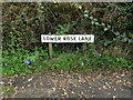 Lower Rose Lane sign