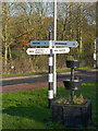 Fingerpost at Barrows Hill crossroads