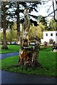 "Spa Man" - carving of diving man, Droitwich Lido, Droitwich Spa, Worcs