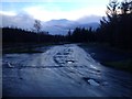 Empty car park on a winter afternoon