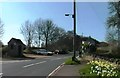 Bus stop and junction at Edge