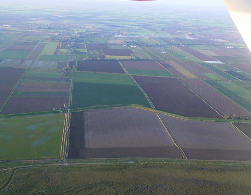 Friskney's four sea walls: aerial 2014 © Chris :: Geograph Britain and ...