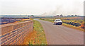 Typical country road scene at border of Nottinghamshire and Lincolnshire (Kesteven) at Cotham