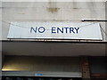 No entry sign at Morden Station