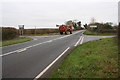 SP3529 : Crossroads of A361 with minor roads by Roger Templeman