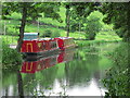 Canal boats moored north of Gungrog Bridge, Shropshire Union Canal