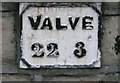 Water main marker plate, Hebden Bridge