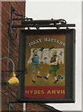 SJ9295 : Sign of the Jolly Hatters by Gerald England