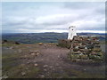 SJ9063 : Toposcope and trig point on Bosley Cloud by Jonathan Hutchins