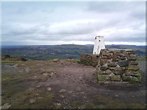 SJ9063 : Toposcope and trig point on Bosley Cloud by Jonathan Hutchins