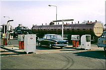 SP5968 : At the pumps, Watford Gap services, 1968 by Robin Webster