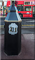 TQ3192 : Public Clock at The Triangle, Palmers Green, London N13 by Christine Matthews