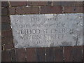 Southwick Methodist Church: commemoration stone (i)