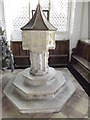 TM3669 : Font of St.Peter's Church by Geographer