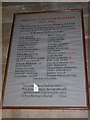 SY9978 : St George, Langton Matravers: Roll of Honour by Basher Eyre
