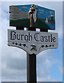 Burgh Castle village sign (detail)