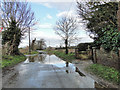 Flooded road after heavy overnight rain