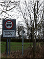 TL2455 : Byway sign off Manor Farm Road by Geographer