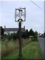 TM0562 : Old Newton village sign by Adrian S Pye