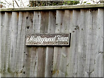 TL9862 : Mulleyswood Farm sign by Geographer