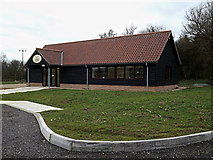 TL9862 : The Stag Cafe off the former A14 by Geographer