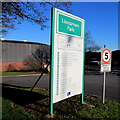 Beware of moving vehicles in Llantarnam Park, Cwmbran