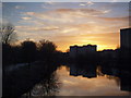 Hutchesontown River Clyde at sunset