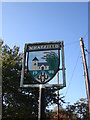 TM0246 : Whatfield village sign (detail) by Adrian S Pye