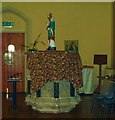 Pulpit and statue, St. Patrick