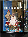 NT4936 : A window display at the Italian Job barber’s shop in Galashiels by Walter Baxter