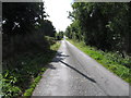 View south-westwards along Leeter Road near Glasdrumman