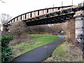 Keelmans Way below viaduct of Scotswood Railway Bridge