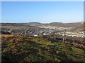 View over the Rhondda Fawr valley from Mynydd Dinas