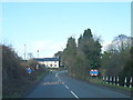 Usk Road at Llangybi village boundary